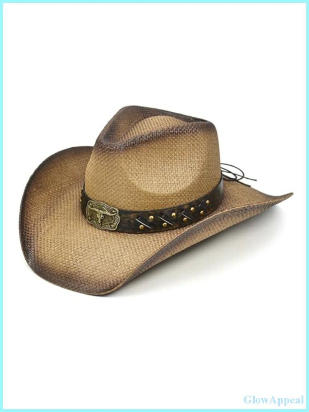 Straw Cowboy Hat Shapeable Wide Brim Western Sun Hat for Country Concert